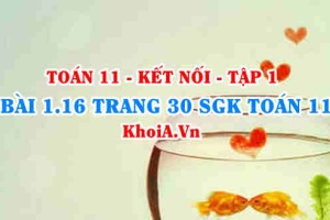 Bài 1.16 trang 30 SGK Toán 11 tập 1 Kết nối tri thức